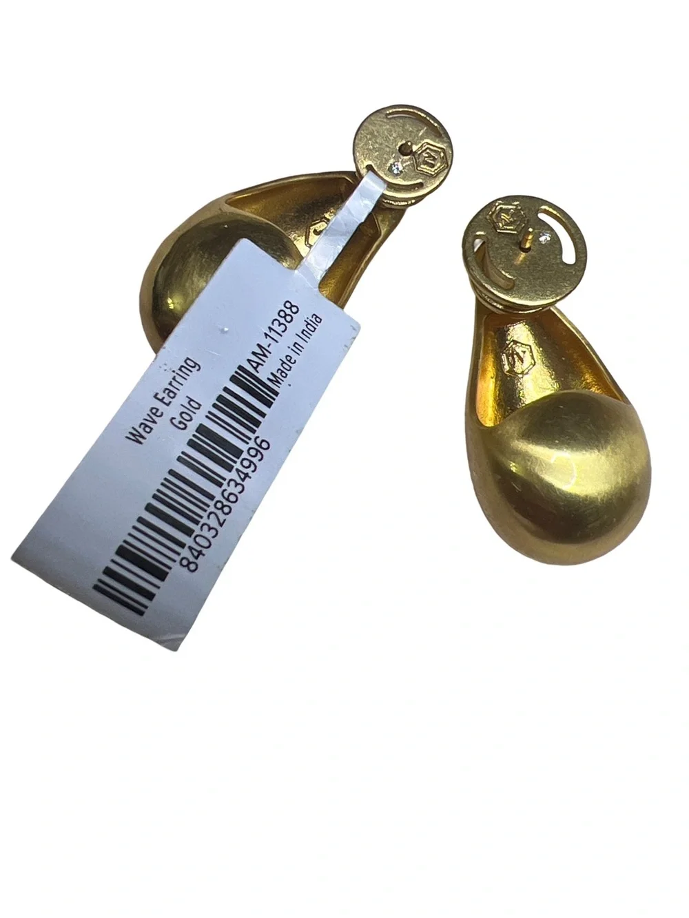 Julie Vos wave Gold Tone Pierced earrings - Picture 2 of 4